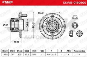 STARK AUTOMOTIVE SKWB0180900 - juego de cojinete de rueda