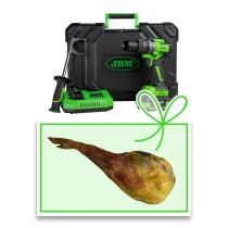  JBM  60047C-P - TALADRO PERCUTOR 2 VELOC A BATERÍA CON MALETÍN + PALETA